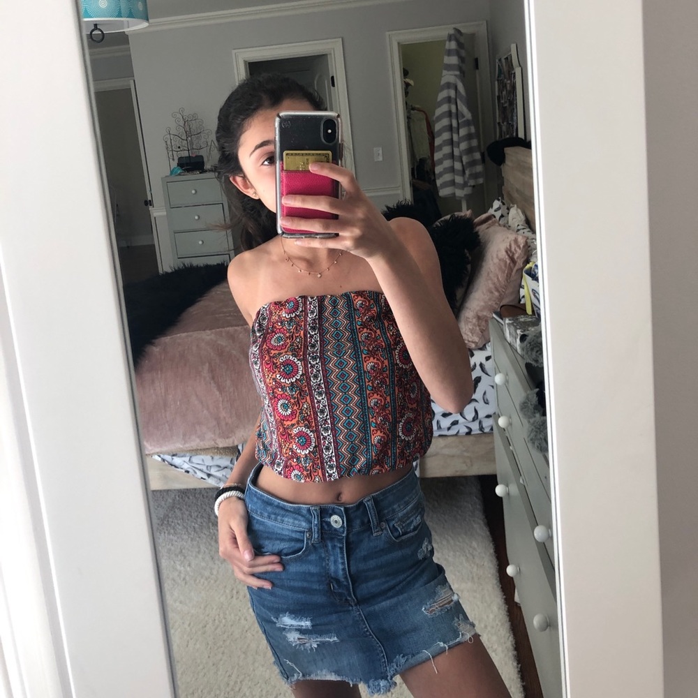 CUTEST colorful pattern tube top